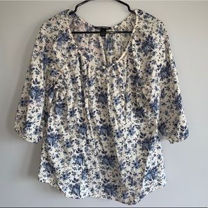 Lucky Brand Floral Peasant Top
